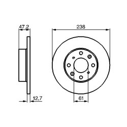 Disque de frein BOSCH 0986479240 pour ROVER 200, 400