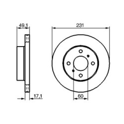 Disque de frein BOSCH 0986479241 pour CHANGHE, HAFEI, SUZUKI, SUZUKI (CHANGHE) BOSCH