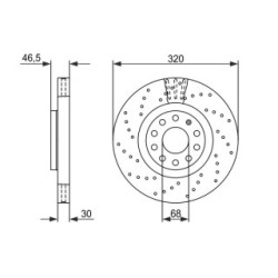 Disque de frein BOSCH 0986479258 pour AUDI A4 OE 8E0615301AE BOSCH