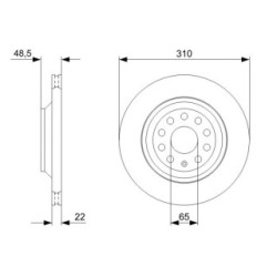 Brake Disc BOSCH 0986479303 OE Ref 5Q0 615 601 E BOSCH