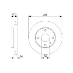 Disque de frein BOSCH 0986479328 pour CHEVROLET, DAEWOO, GM KOREA OE 5531185Z00 BOSCH
