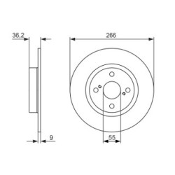 Brake Disc BOSCH 0986479335 OE Ref 42431 12150