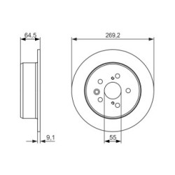 Brake Disc BOSCH 0986479336 OE Ref 42431 20300