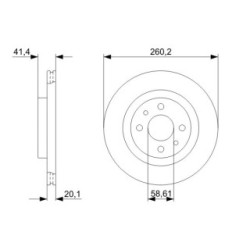 Disque de frein BOSCH 0986479346 pour BOGDAN, LADA OE 21123501070 BOSCH