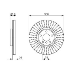 Brake Disc BOSCH 0986479349 OE Ref 34 11 6 756 847