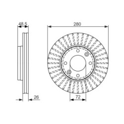 Brake Disc BOSCH 0986479353 OE Ref 0K2FA 33251