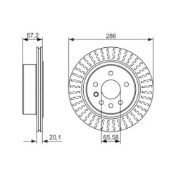 Brake Disc BOSCH 0986479394 OE Ref 9195052