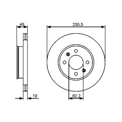 Disque de frein BOSCH 0986479459 pour HYUNDAI GETZ OE 517121C050 BOSCH