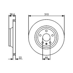 Brake Disc BOSCH 0986479466 OE Ref 8J0 615 601 A
