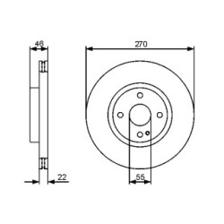 Brake Disc BOSCH 0986479472 OE Ref N06Y 33 25X