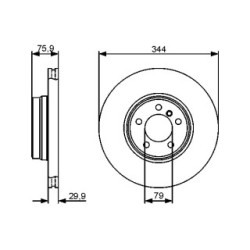 Disque de frein BOSCH 0986479475 pour LAND ROVER RANGE ROVER OE SDB000200 BOSCH