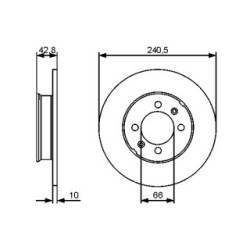 Brake Disc BOSCH 0986479478 OE Ref SDB 1004 60