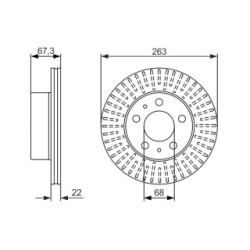 Brake Disc BOSCH 0986479480 OE Ref 1359131