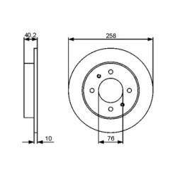 Brake Disc BOSCH 0986479484 OE Ref 58411 29300 BOSCH
