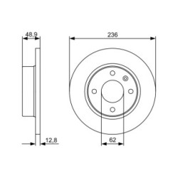 Brake Disc BOSCH 0986479491 OE Ref 115 430 212