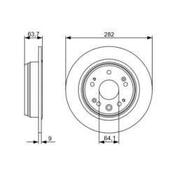 Disque de frein BOSCH 0986479505 pour HONDA OE 42510-SCA-E00 BOSCH