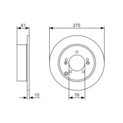 Disque de frein BOSCH 0986479525 pour KIA CARENS OE 584111D000 BOSCH
