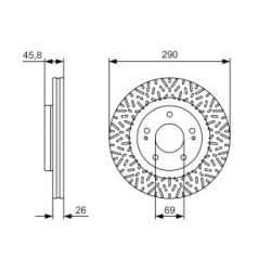 Brake Disc BOSCH 0986479527 OE Ref 1421350