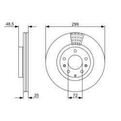 Brake Disc BOSCH 0986479542 OE Ref G33Y 33 25XA