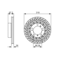Brake Disc BOSCH 0986479549 OE Ref 996 351 405 00