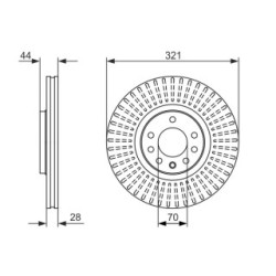 Brake Disc BOSCH 0986479571 OE Ref 93185817