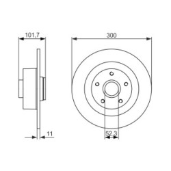 Brake Disc BOSCH 0986479573 OE Ref 40 20 260 61R