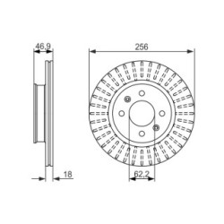 Disque de frein BOSCH 0986479577 pour HYUNDAI i20 OE 517121J500 BOSCH