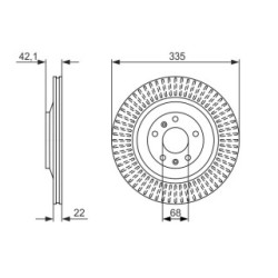 Brake Disc BOSCH 0986479591 OE Ref 4E0 615 601 G