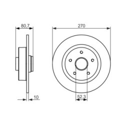 Disque de frein BOSCH 0986479607 pour RENAULT MEGANE, SCENIC OE 7701208850 BOSCH