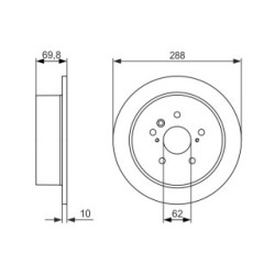 Brake Disc BOSCH 0986479614 OE Ref 42431 48041