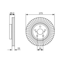 Brake Disc BOSCH 0986479619 OE Ref 43512 02111