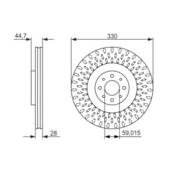 Disque de frein BOSCH 0986479648 pour LANCIA DELTA OE 51827474