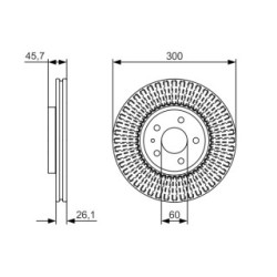 Brake Disc BOSCH 0986479666 OE Ref 569 091