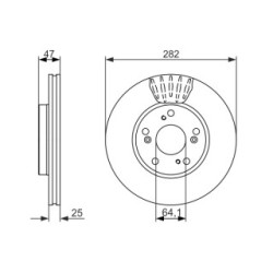 Brake Disc BOSCH 0986479686 OE Ref 45251-S1A-E40