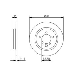 Brake Disc BOSCH 0986479691 OE Ref 31341646