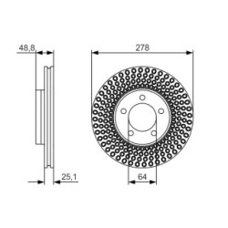Brake Disc BOSCH 0986479699 OE Ref 31381374