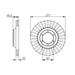 Brake Disc BOSCH 0986479702 OE Ref HQ232405