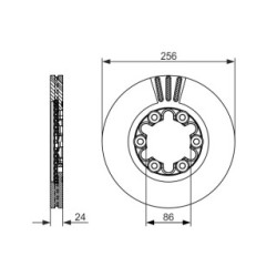 Brake Disc BOSCH 0986479712 OE Ref 4883102