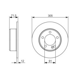 Brake Disc BOSCH 0986479714 OE Ref 4421080