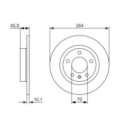 Disque de frein BOSCH 0986479715 pour VAUXHALL ADAM, CORSA, CORSAVAN OE 51815313 BOSCH