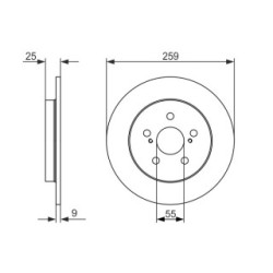 Brake Disc BOSCH 0986479721 OE Ref 42431 02250