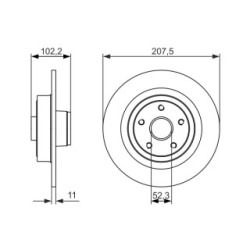 Disque de frein BOSCH 0986479724 pour RENAULT CLIO, MEGANE OE 8200471520 BOSCH