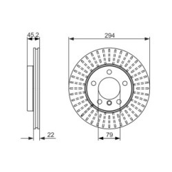 Disque de frein BOSCH 0986479725 pour MINI MINI OE 34119804828 BOSCH