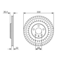 Brake Disc BOSCH 0986479750 OE Ref 4H0 615 601 D