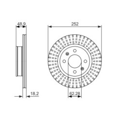 Brake Disc BOSCH 0986479770 OE Ref 51712 07700