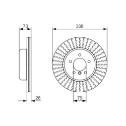 Brake Disc BOSCH 0986479773 OE Ref 34 11 6 778 647