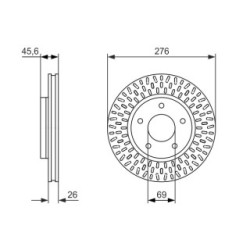 Brake Disc BOSCH 0986479783 OE Ref MN116330