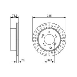 Disque de frein BOSCH 0986479793 pour KIA SORENTO OE 584113E300 BOSCH