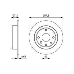 Disque de frein BOSCH 0986479985 pour CHEVROLET, DAEWOO, GM CORÉE