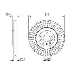 Disque de frein BOSCH 0986479A24 pour CADILLAC, CHEVROLET, VAUXHALL, SAAB